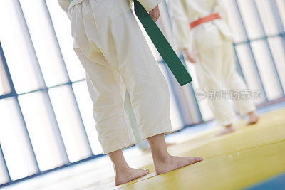 Kids playing judo in china